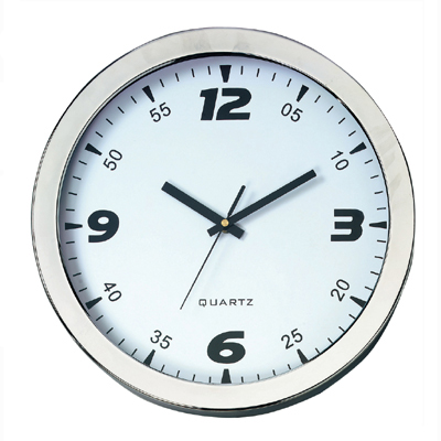 שעון קיר כסוף