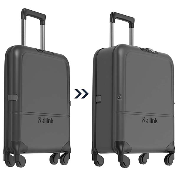 זוג מזוודות אפורות