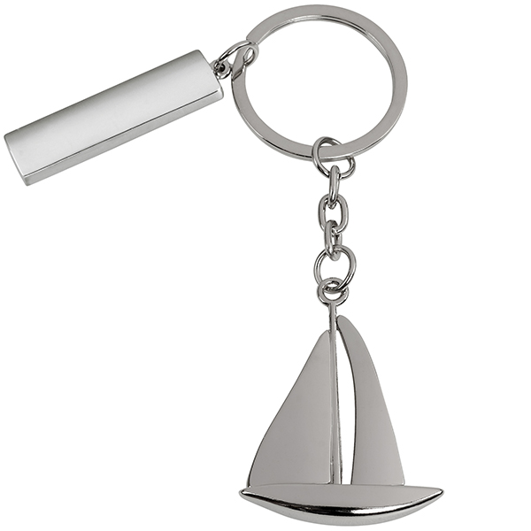 מחזיק מפתחות מתכת בצבע כסף בצורת משולש