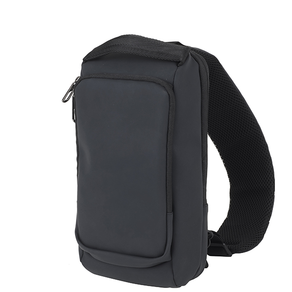 תיק גב שחור להדפסת מיתוג עם ריצרץ