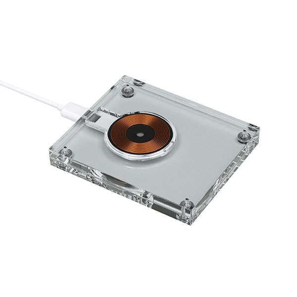 מטען אלחוטי 15W מתקפל במבוק משולב עם פלטה לחימום קפה וכוס לעטים דגם 5395